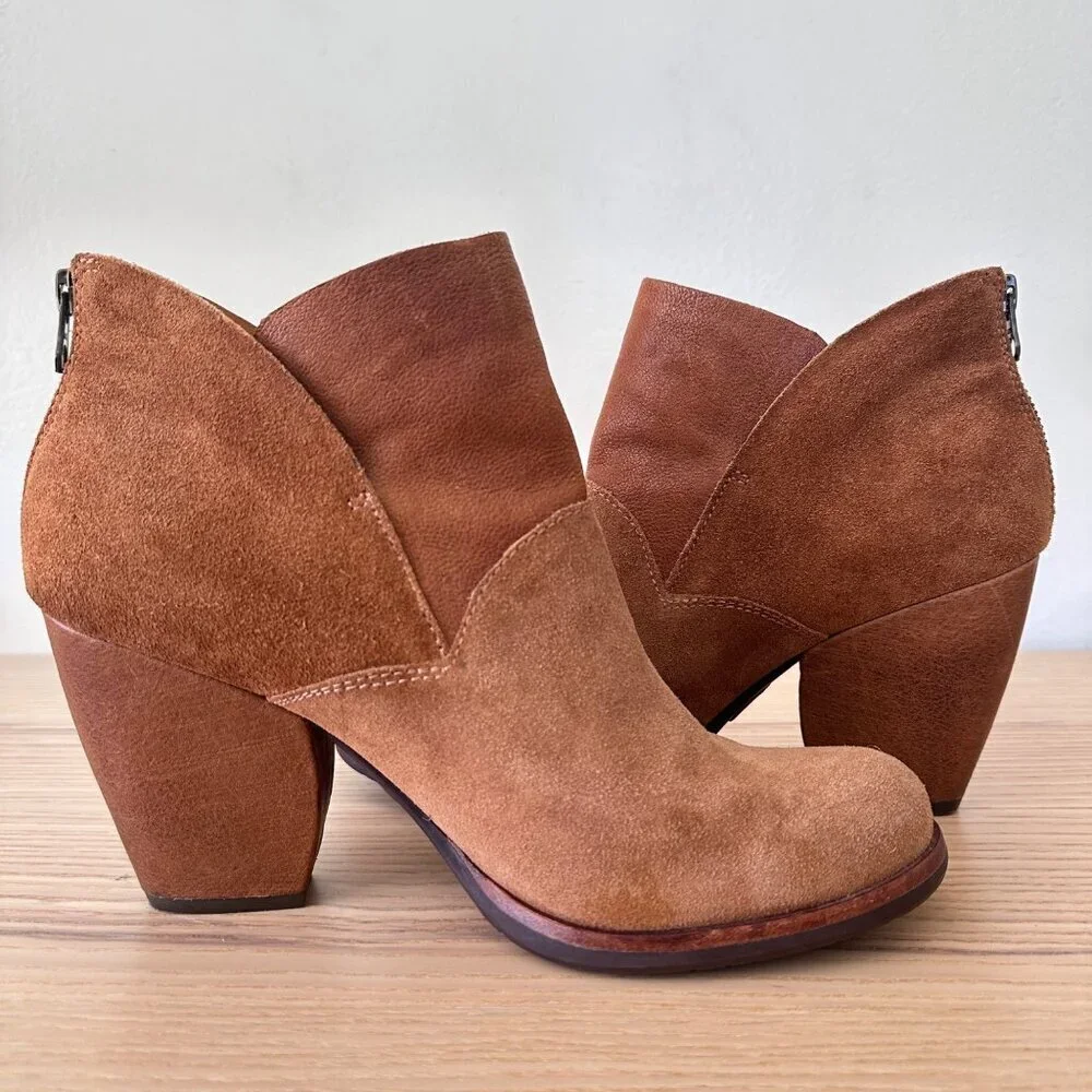 Kork-Ease Women's Castaneda Heeled Ankle Boot Brown Suede, Size 9 - Picture 4 of 12